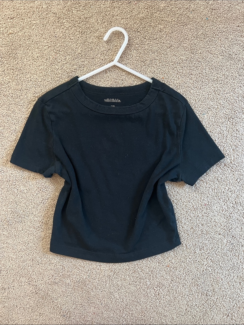 Wild Fable Black Short Sleeve Crew Neck Tee